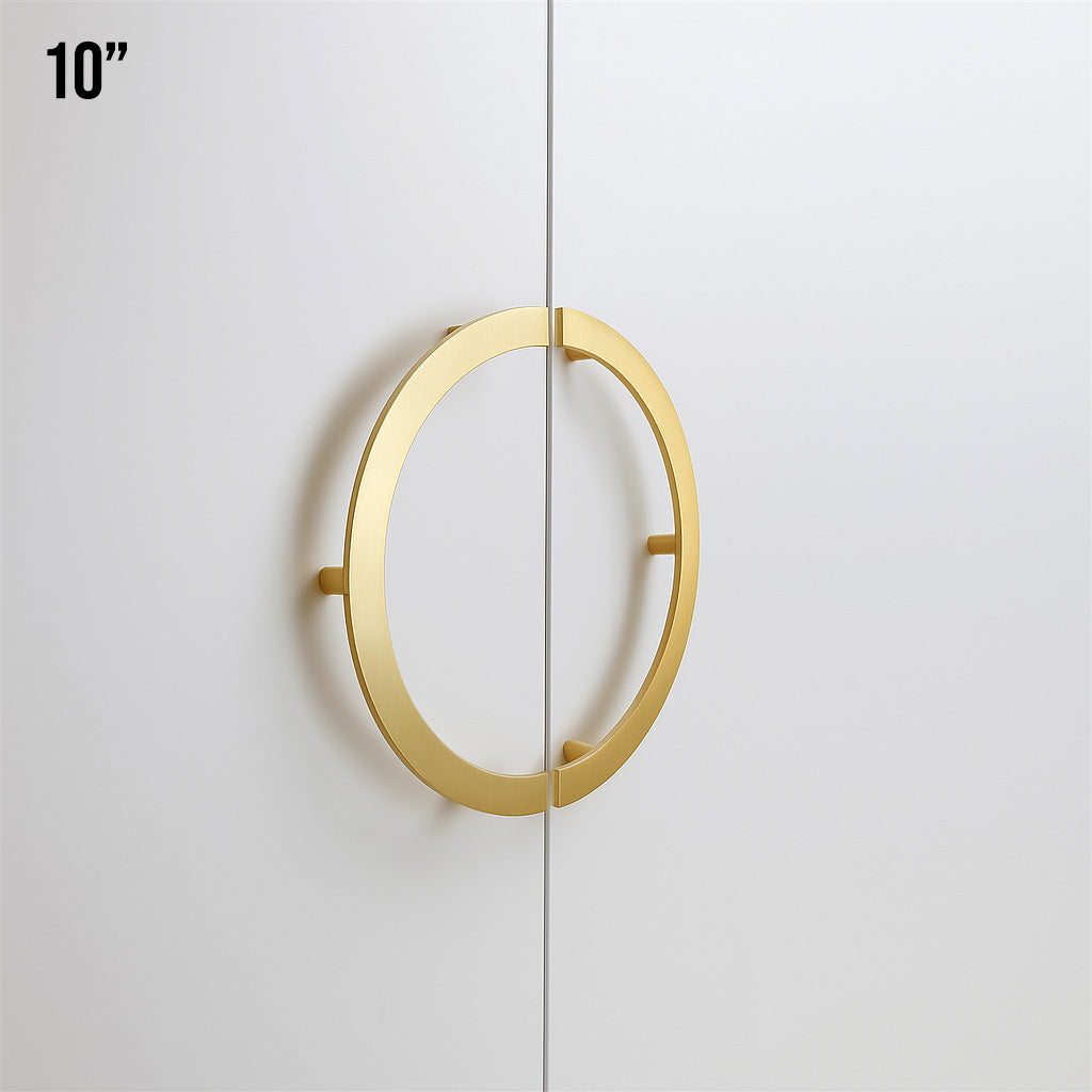 Semicircle Brass Mid Century Modern Cabinet Pull (2 Pulls)