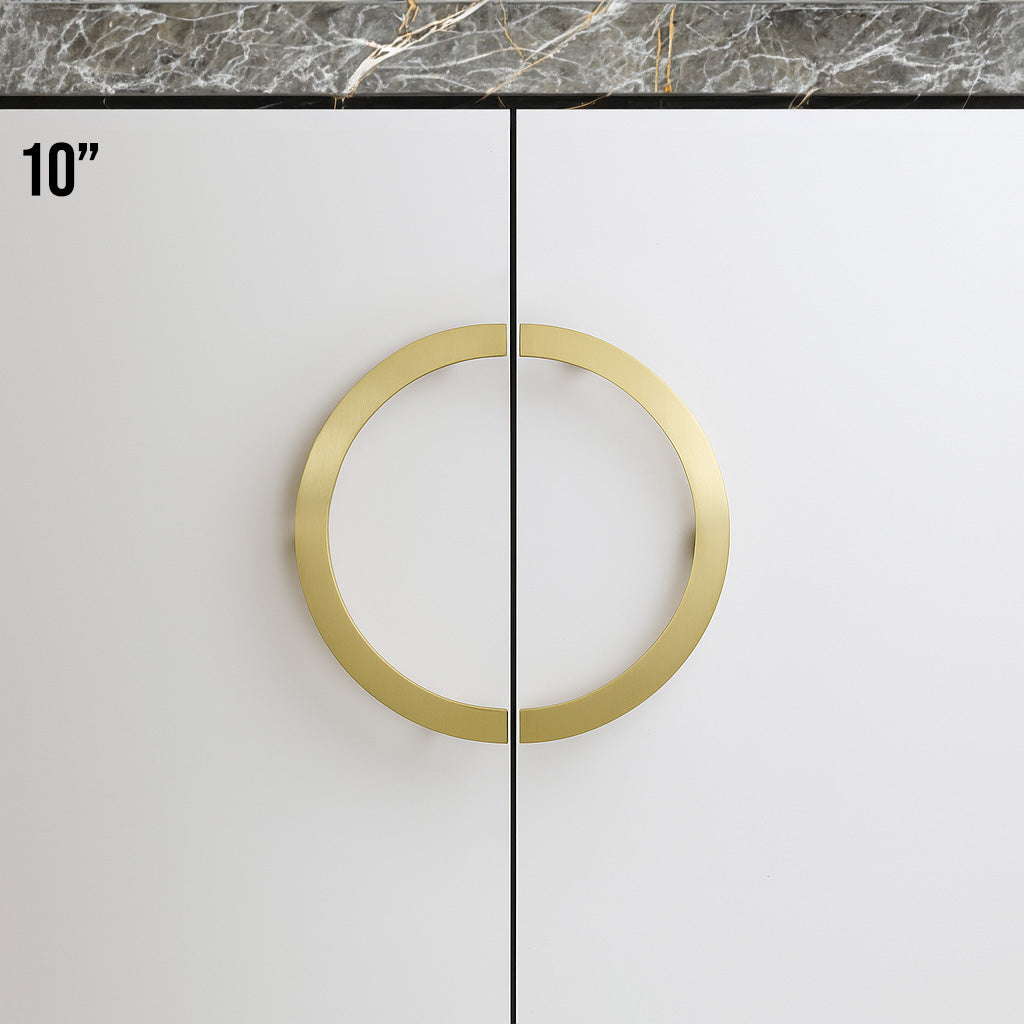 Semicircle Brass Mid Century Modern Cabinet Pull (2 Pulls)