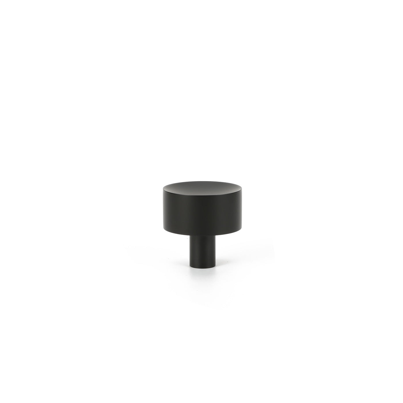 Concave Black Brass Cabinet Knob - Modern