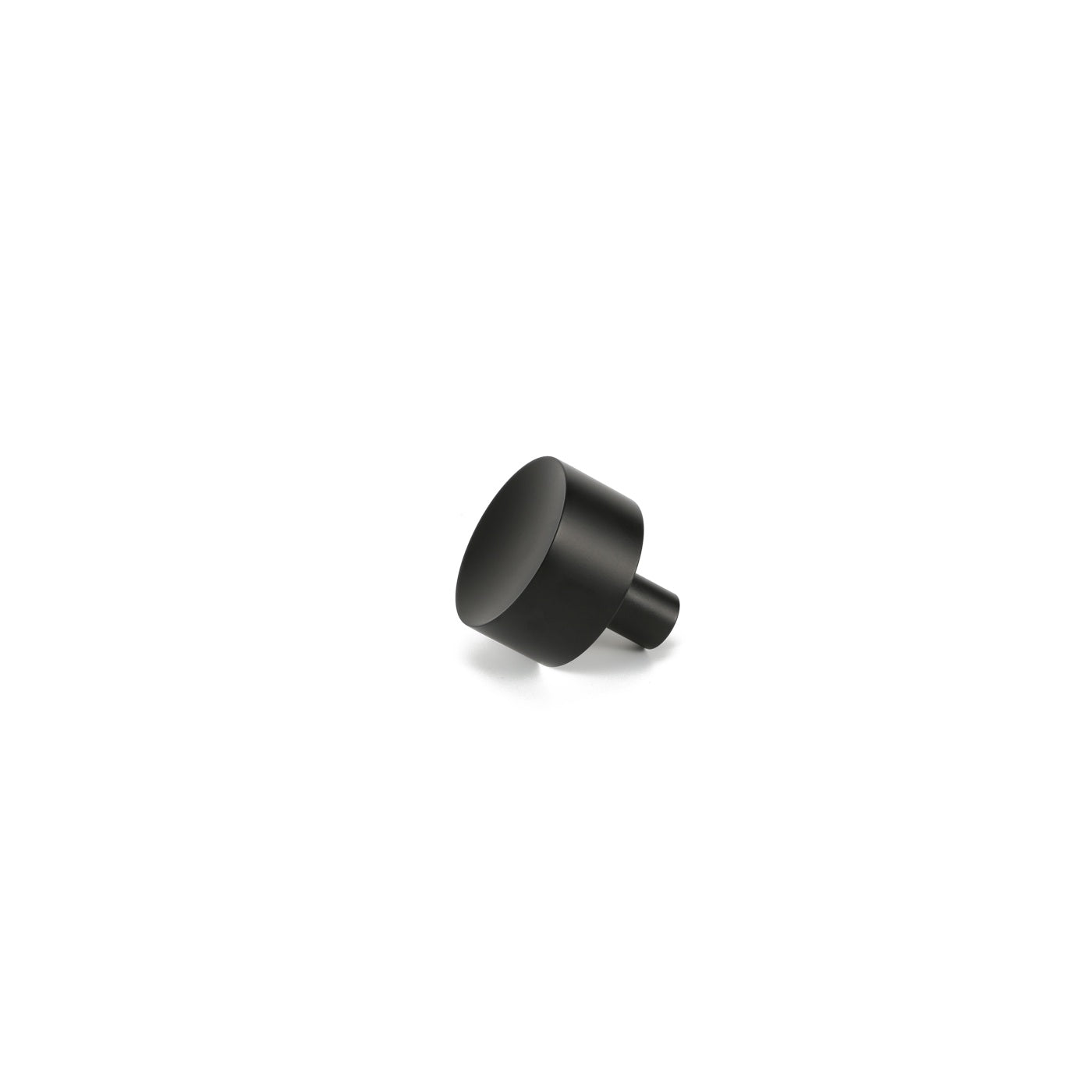 Concave Black Brass Cabinet Knob - Modern