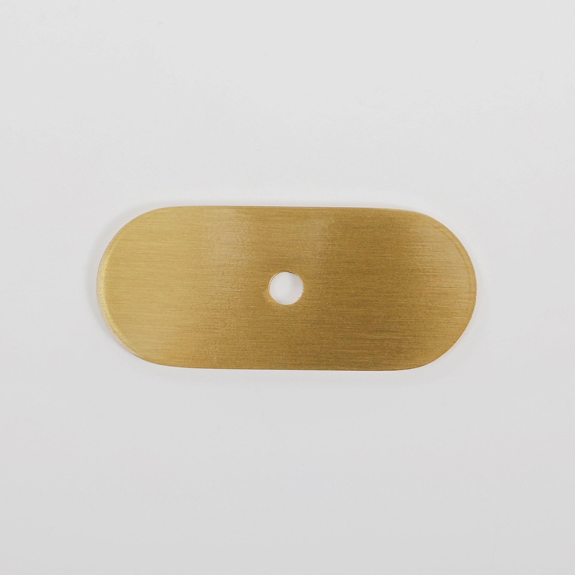 Brushed Brass Knob Backplate: Modern Cabinet Hardware (2.25" x 1")