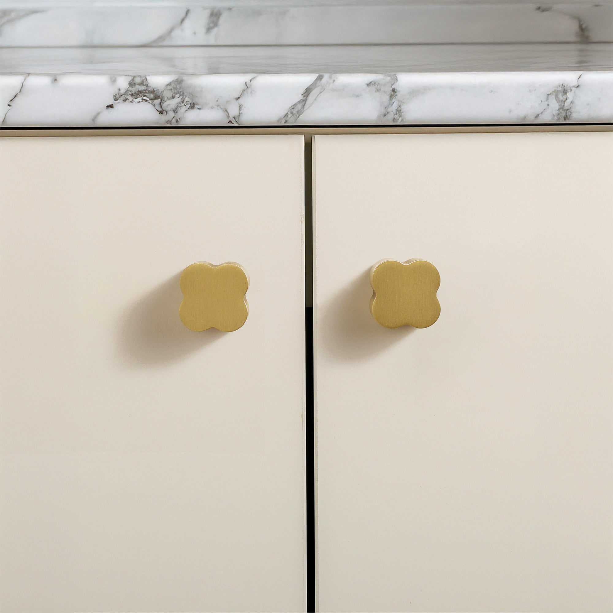 Clover Modern Brass Cabinet Knob