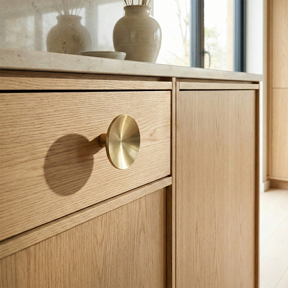 Dish Brass Mid-Century Modern Cabinet Knob