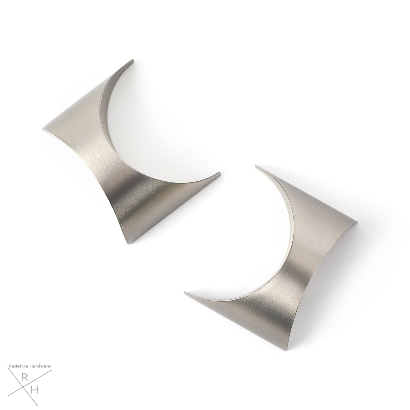 Brass Brasilia Style Mid Century Modern Drawer and Cabinet Pull