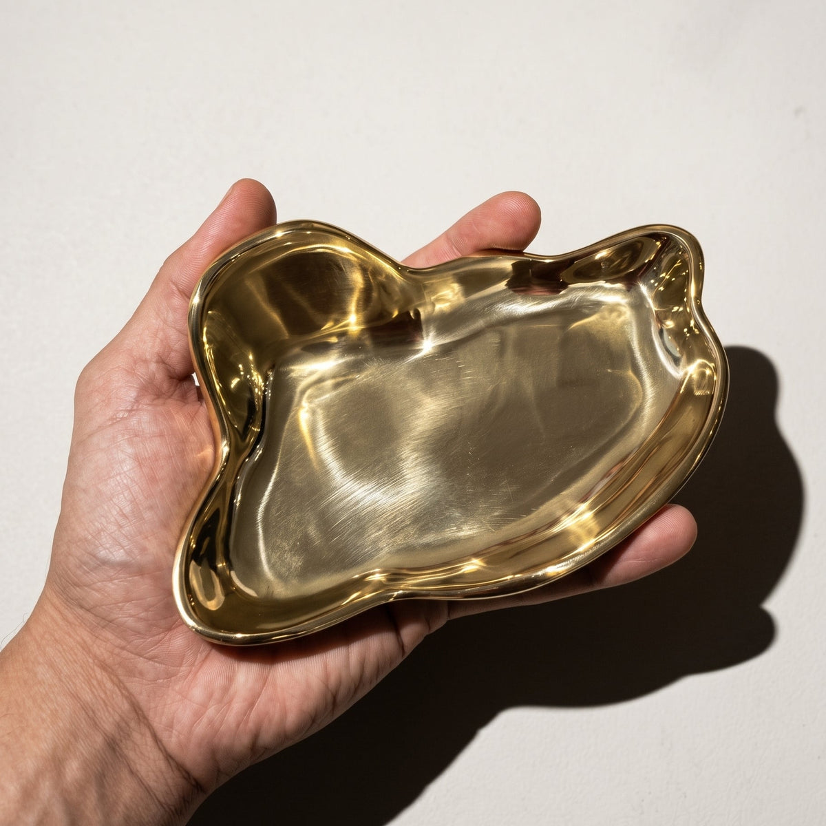 Crest Key and Jewelry Tray in Polished Solid Brass