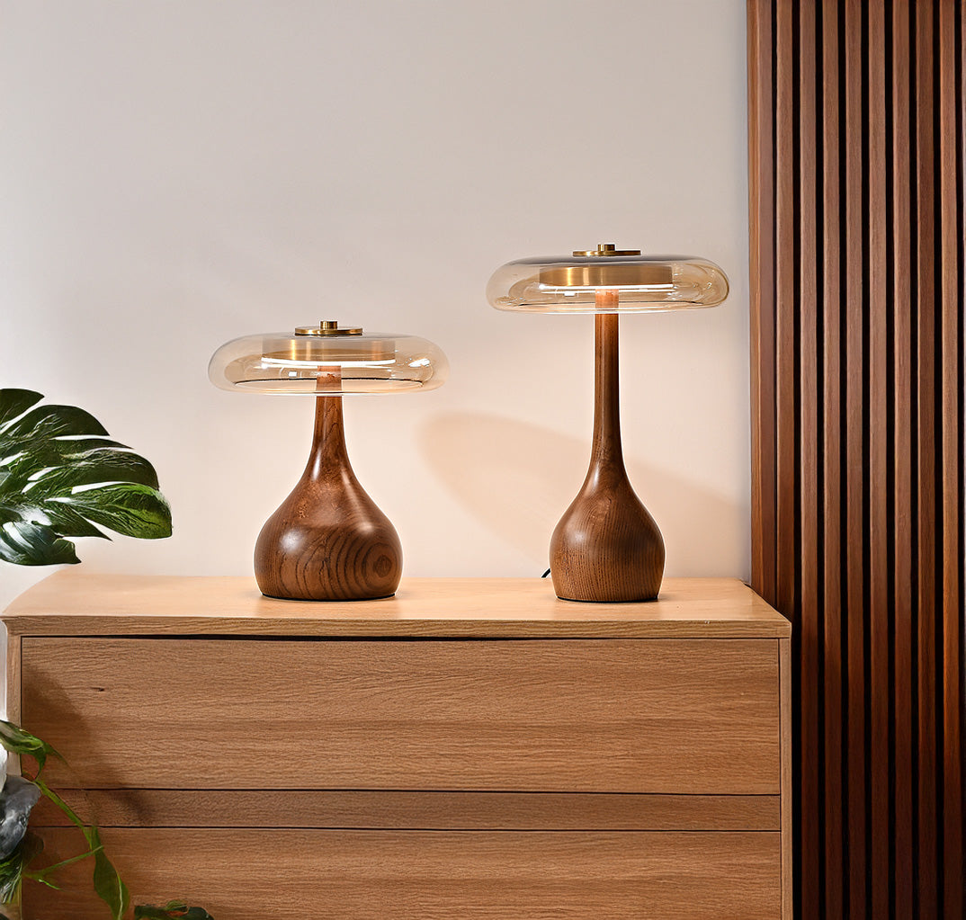 Franko Modern LED Wood Table Lamp - Dimmable