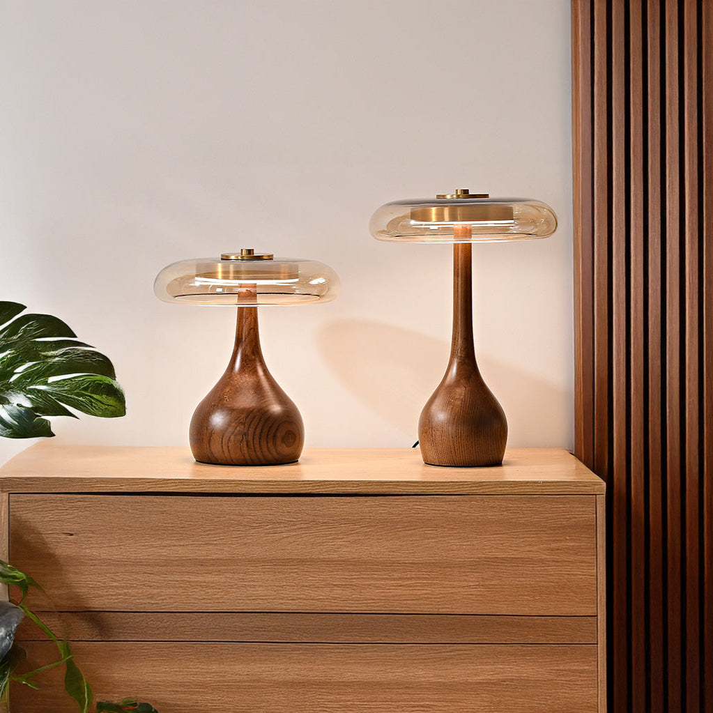 Franko Modern LED Wood Table Lamp - Dimmable