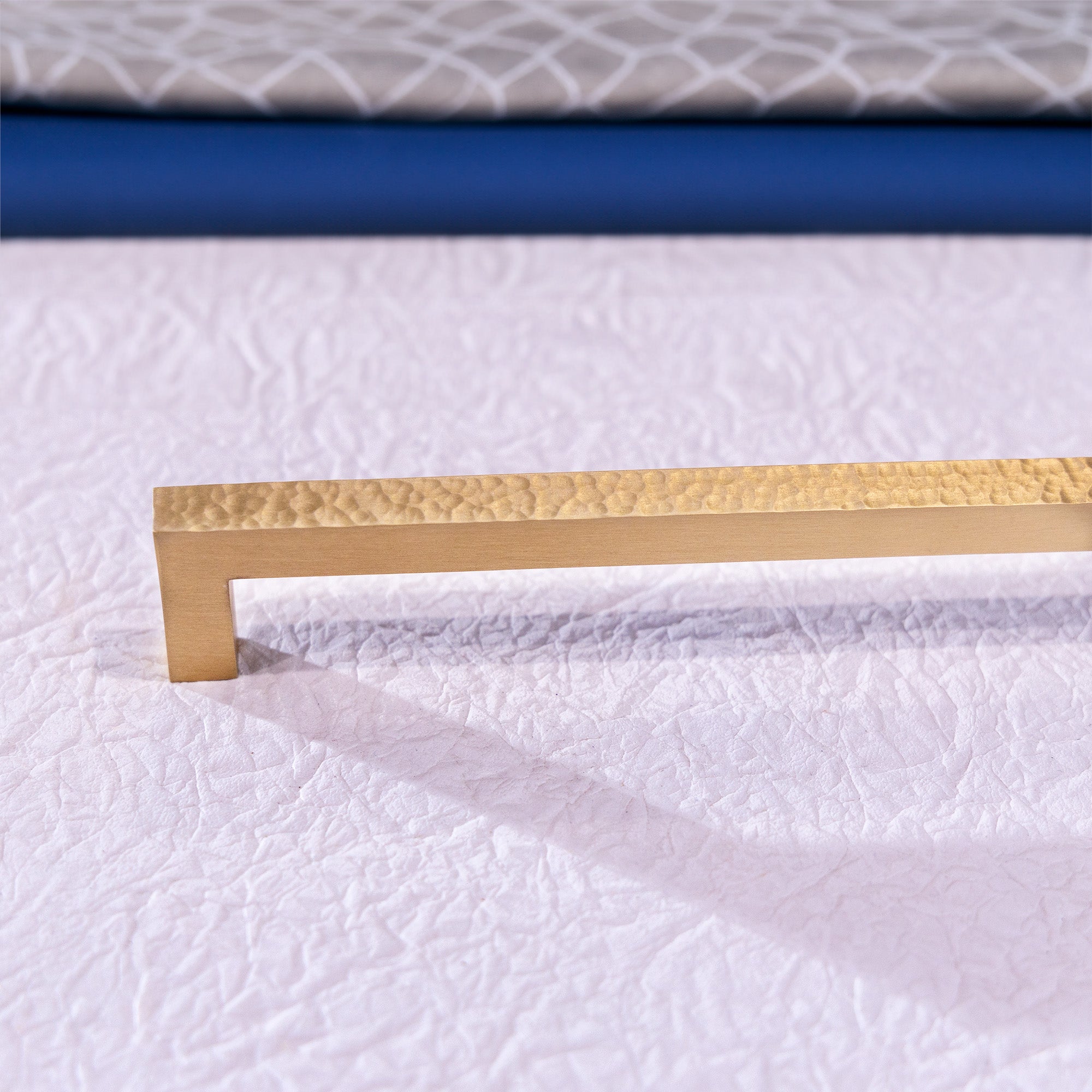 Hammered Brass Slim 18" Panel Appliance Bar Pull - Modern