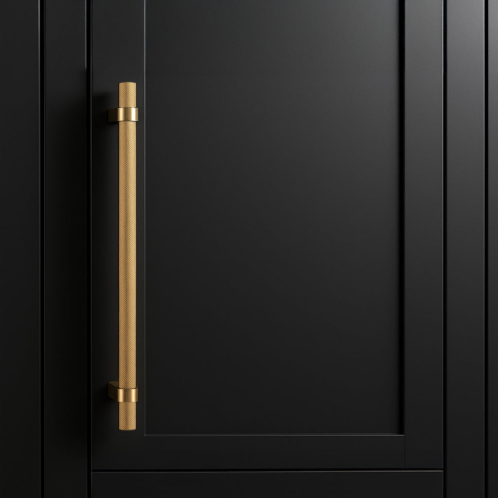 Vanderbilt Brass Appliance Pull Knurled for Integrated Panel Ready Appliances