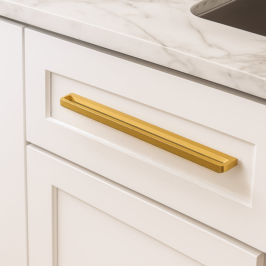 Pinch Pull - Solid Brass Mid-Century Modern Cabinet Pull