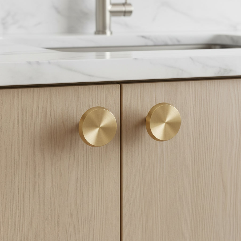 Milan Brass Modern Cabinet Knob