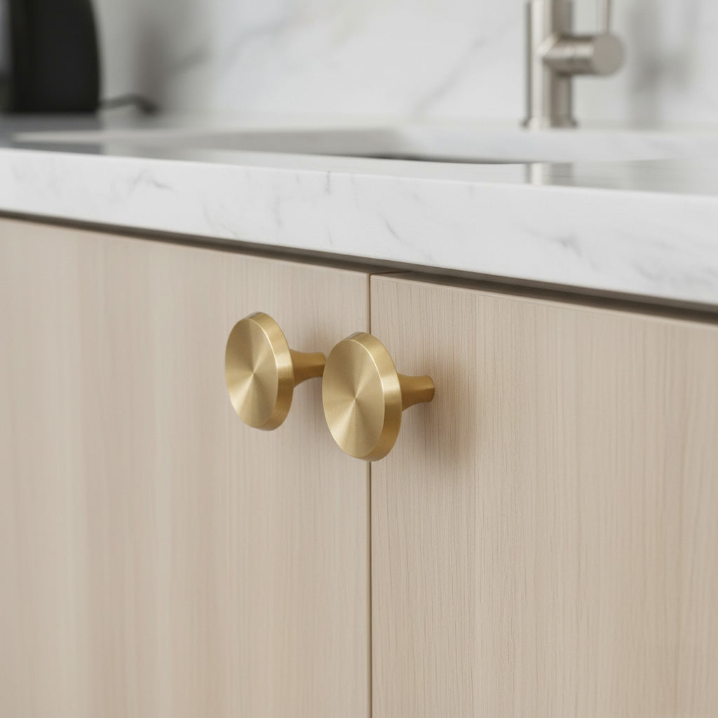Milan Brass Modern Cabinet Knob