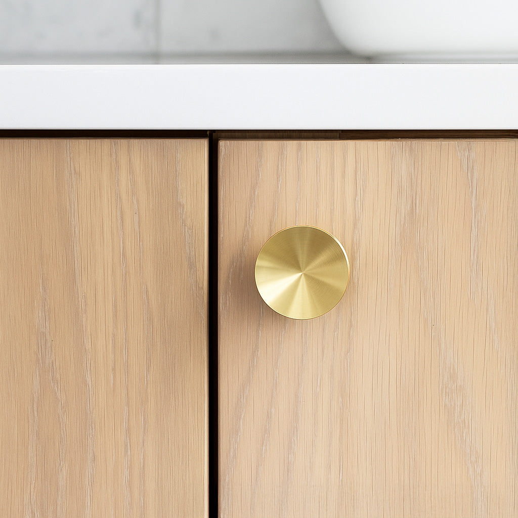 Dish Brass Mid-Century Modern Cabinet Knob