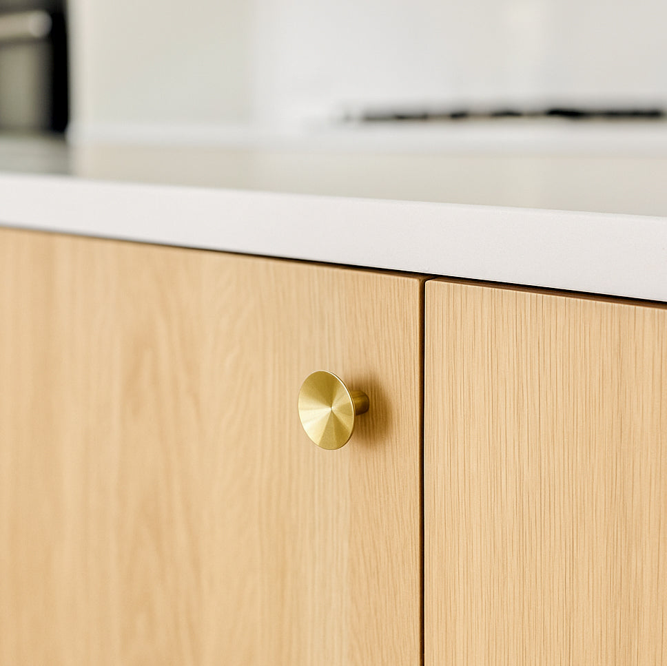 Dish Brass Mid-Century Modern Cabinet Knob
