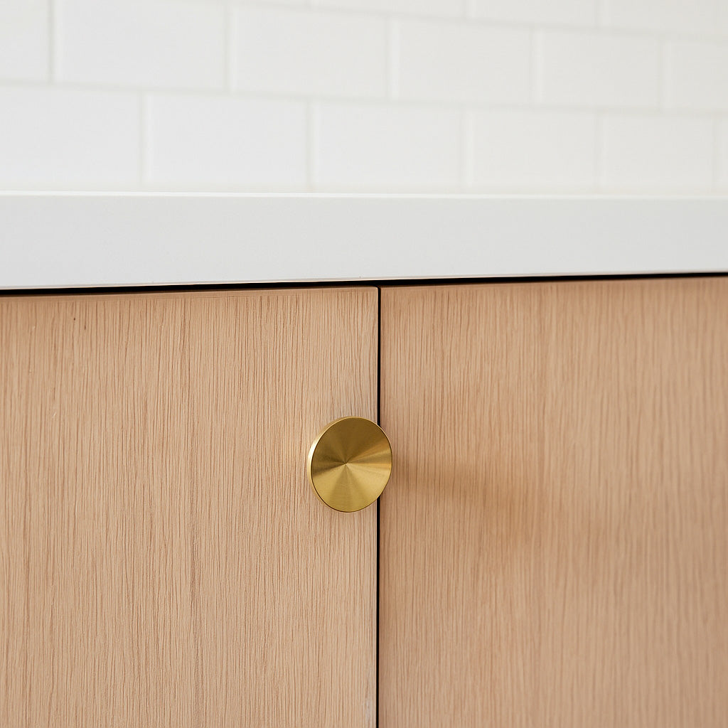 Dish Brass Mid-Century Modern Cabinet Knob