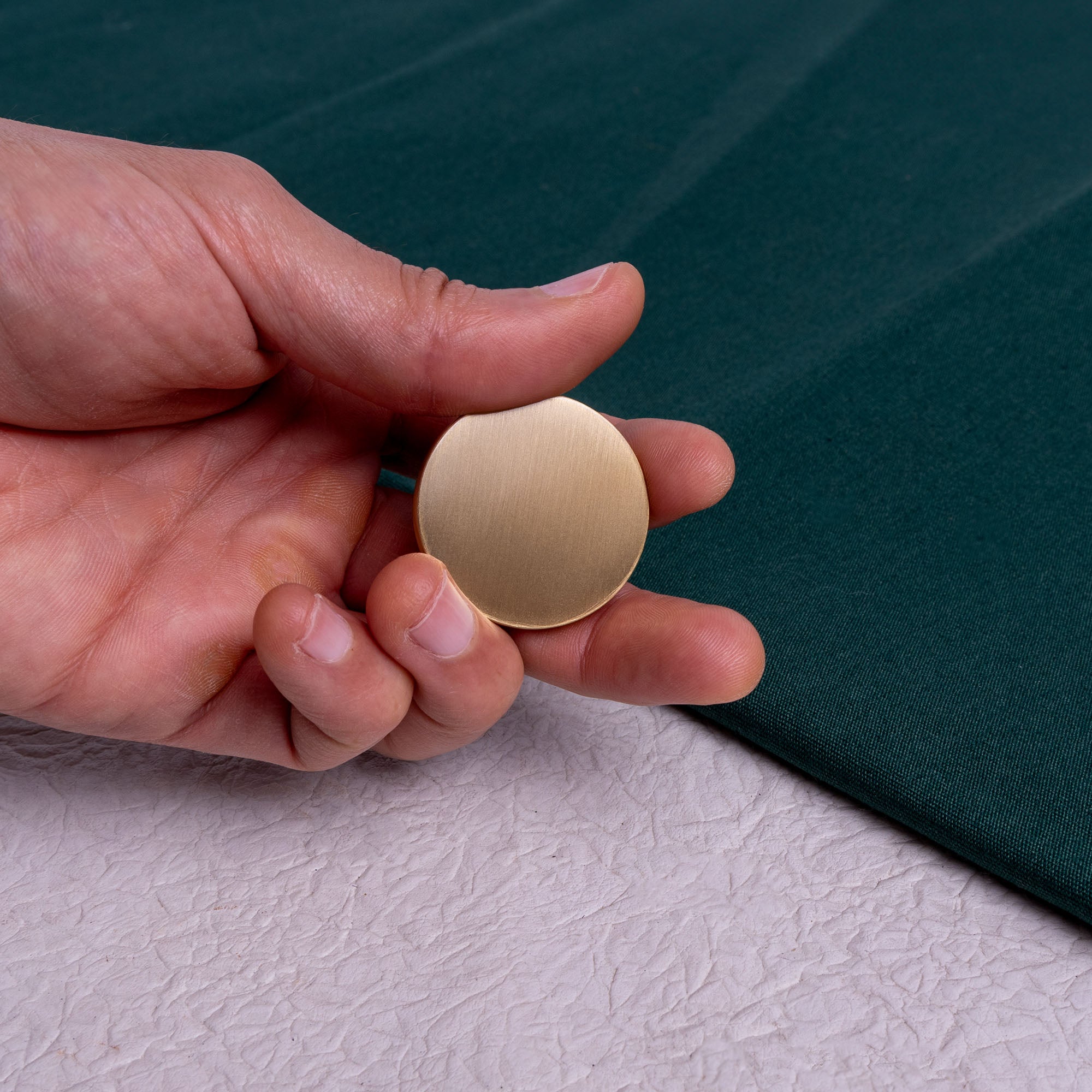 Hampton Brass Round Modern Cabinet & Drawer Knob 1.4 in