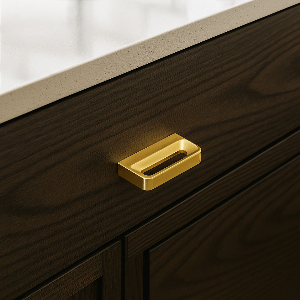 Pinch Pull - Solid Brass Mid-Century Modern Cabinet Pull