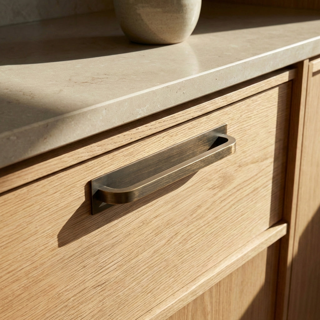 Oxford Bronze Brass Cabinet Pull with Backplate