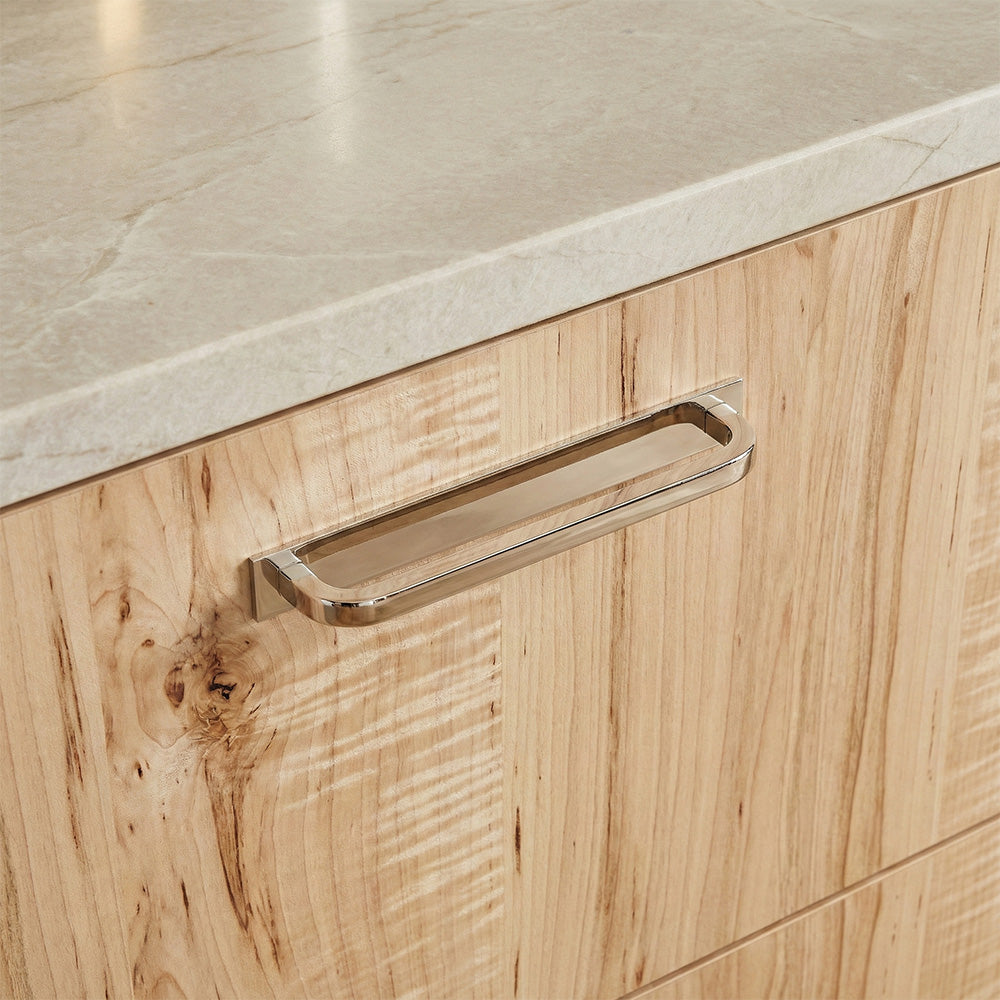 Oxford Polished Nickel Pull with Backplate - Modern