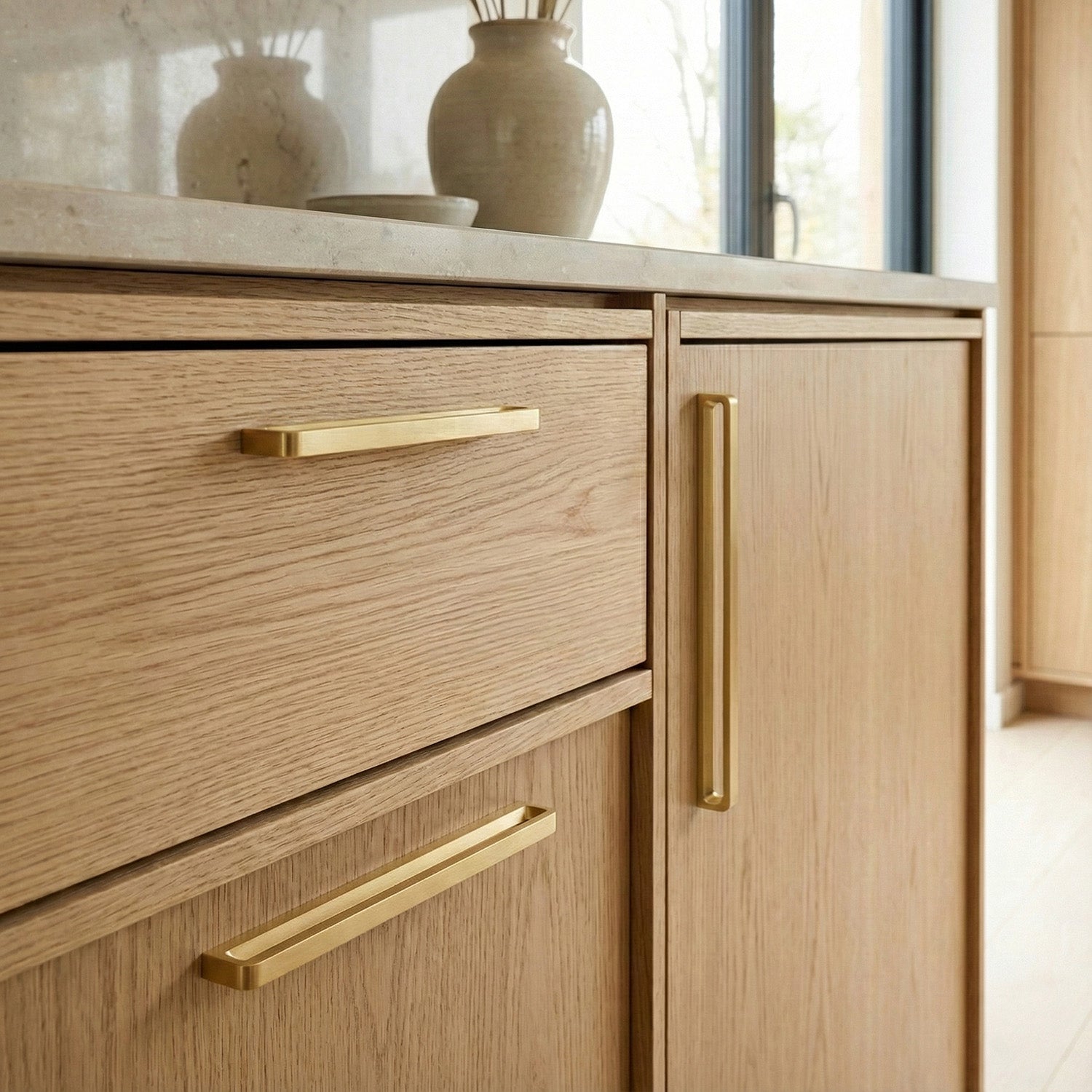 Pinch Pull - Solid Brass Mid-Century Modern Cabinet Pull