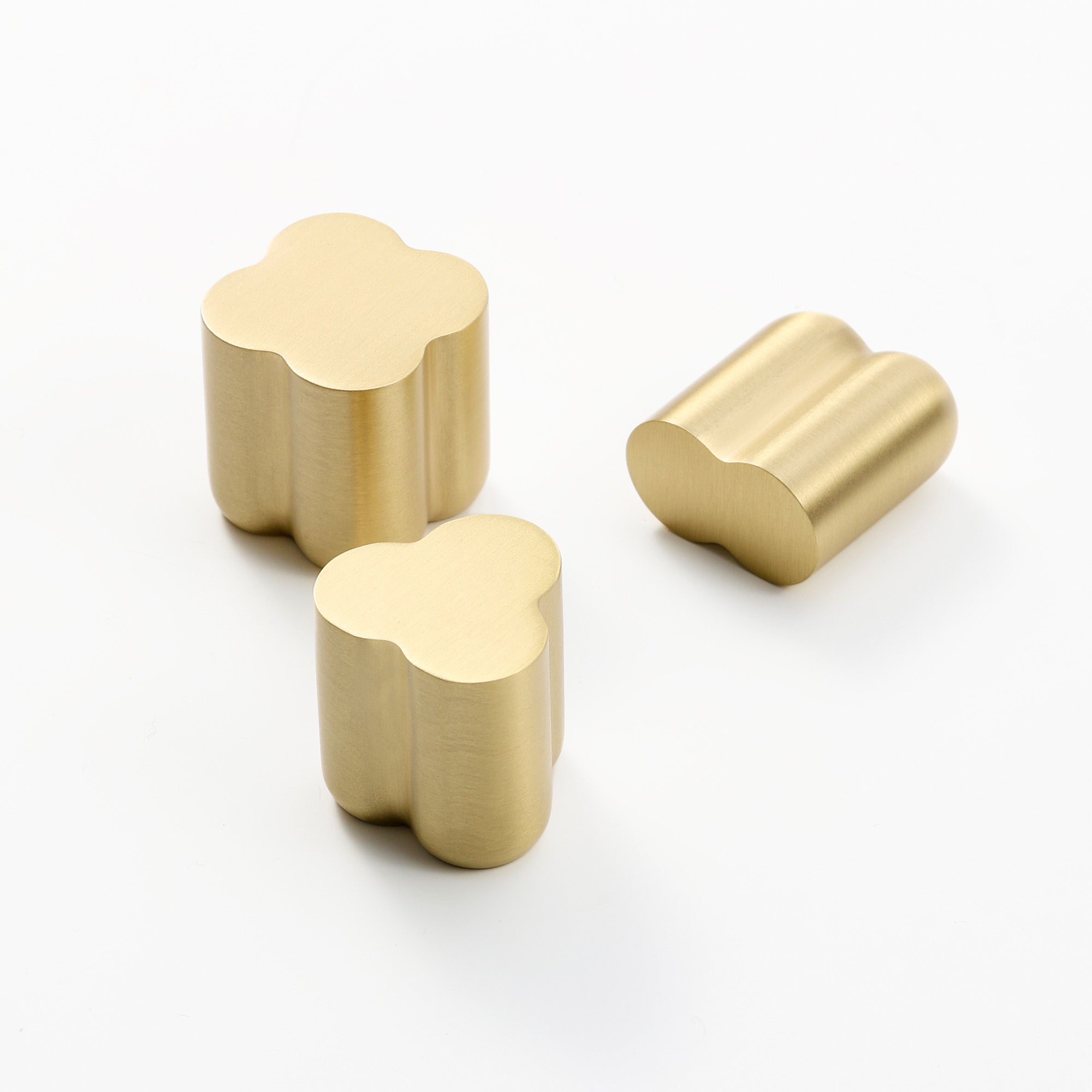 Clover Modern Brass Cabinet Knob