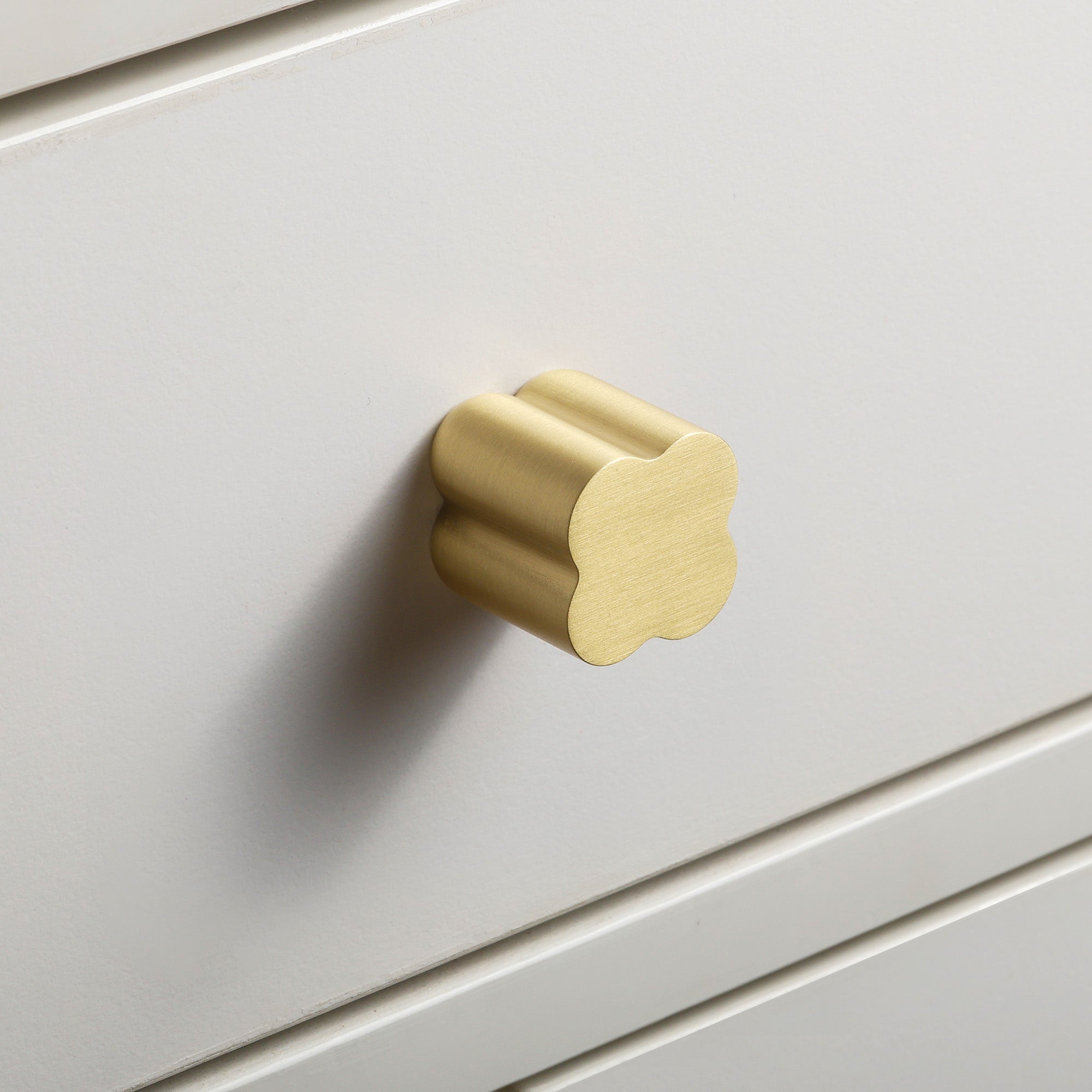 Clover Modern Brass Cabinet Knob