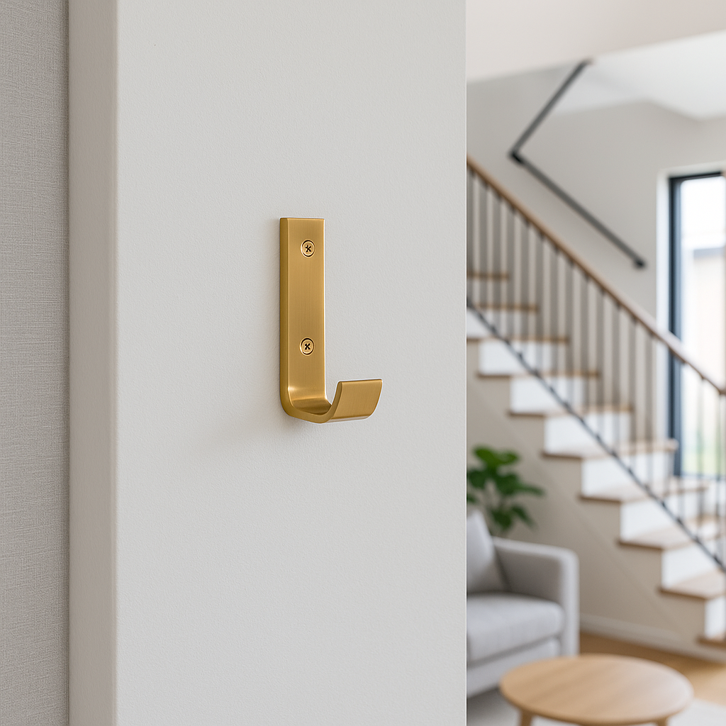 Leon Brass Wall Hook - Modern Brass Towel Hook