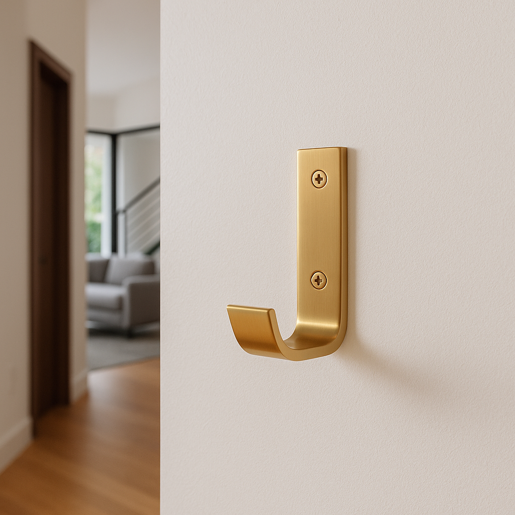Leon Brass Wall Hook - Modern Brass Towel Hook