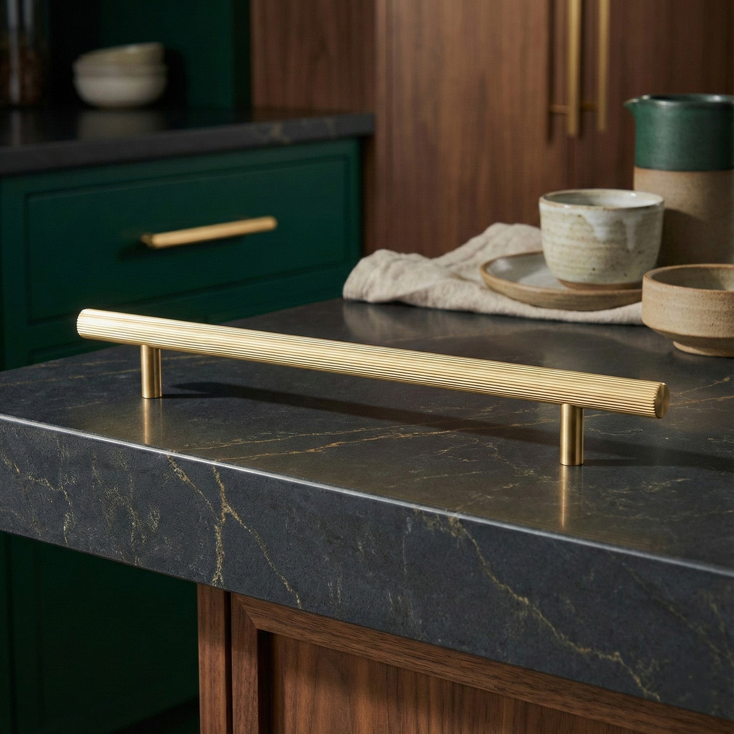 The Aristocrat Brass Cabinet Pull - Mid Century Modern Design