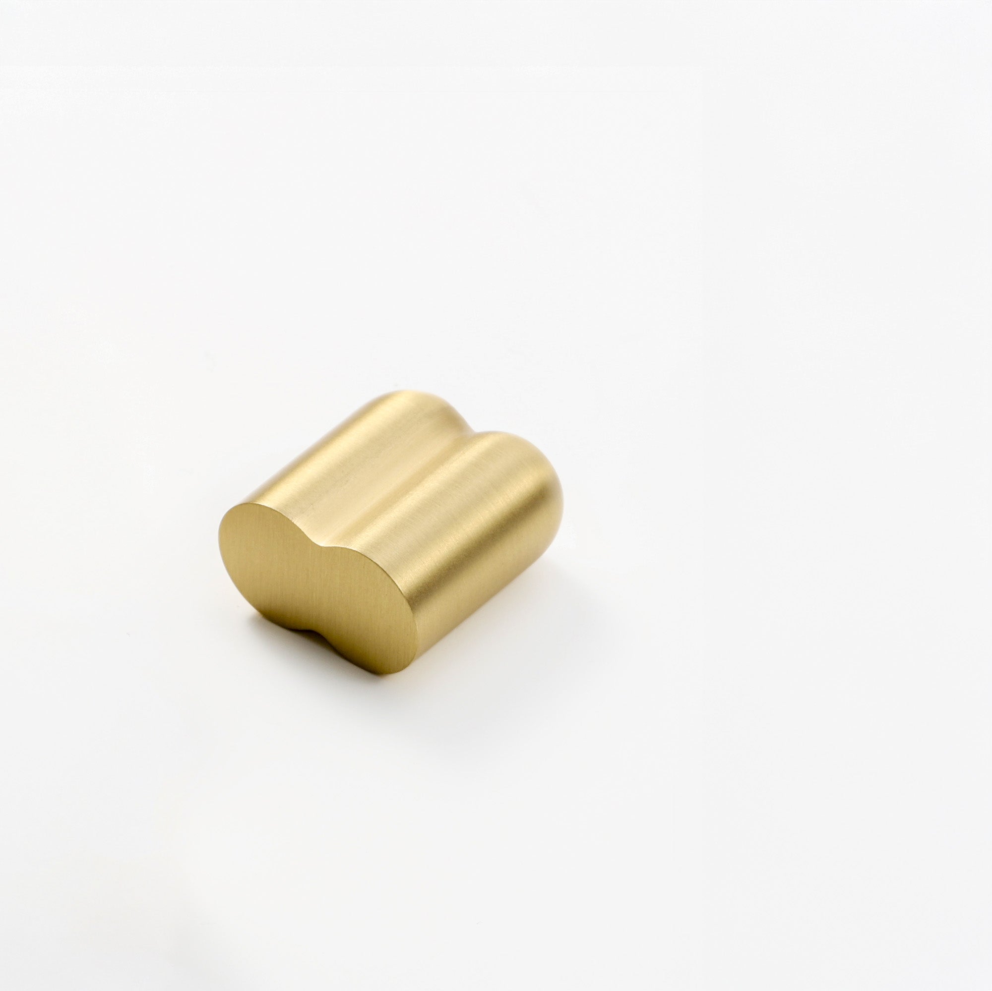 Twin Clover Modern Brass Cabinet Knob