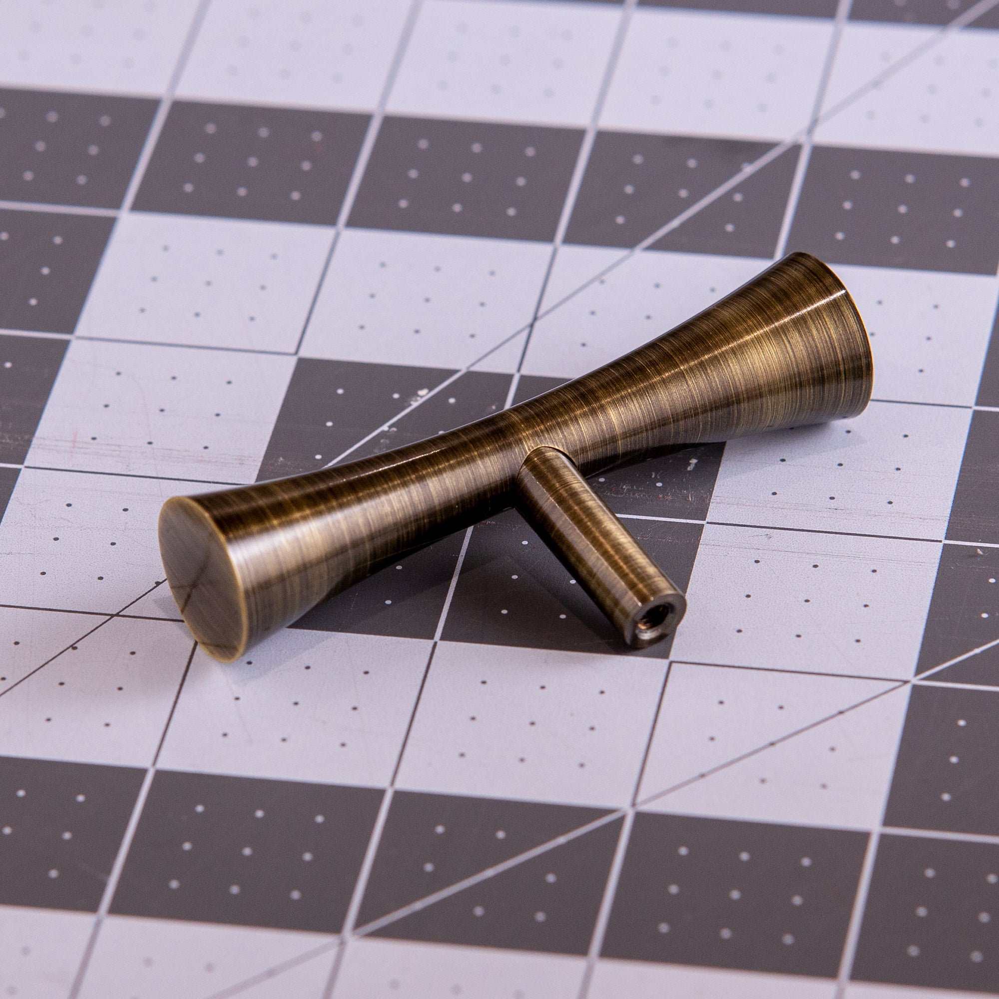 Mid Century Modern Cabinet Knob, Solid Brass Modern Cabinet Handle, Mid Century Antique Brass T Knob For Drawers and Doors
