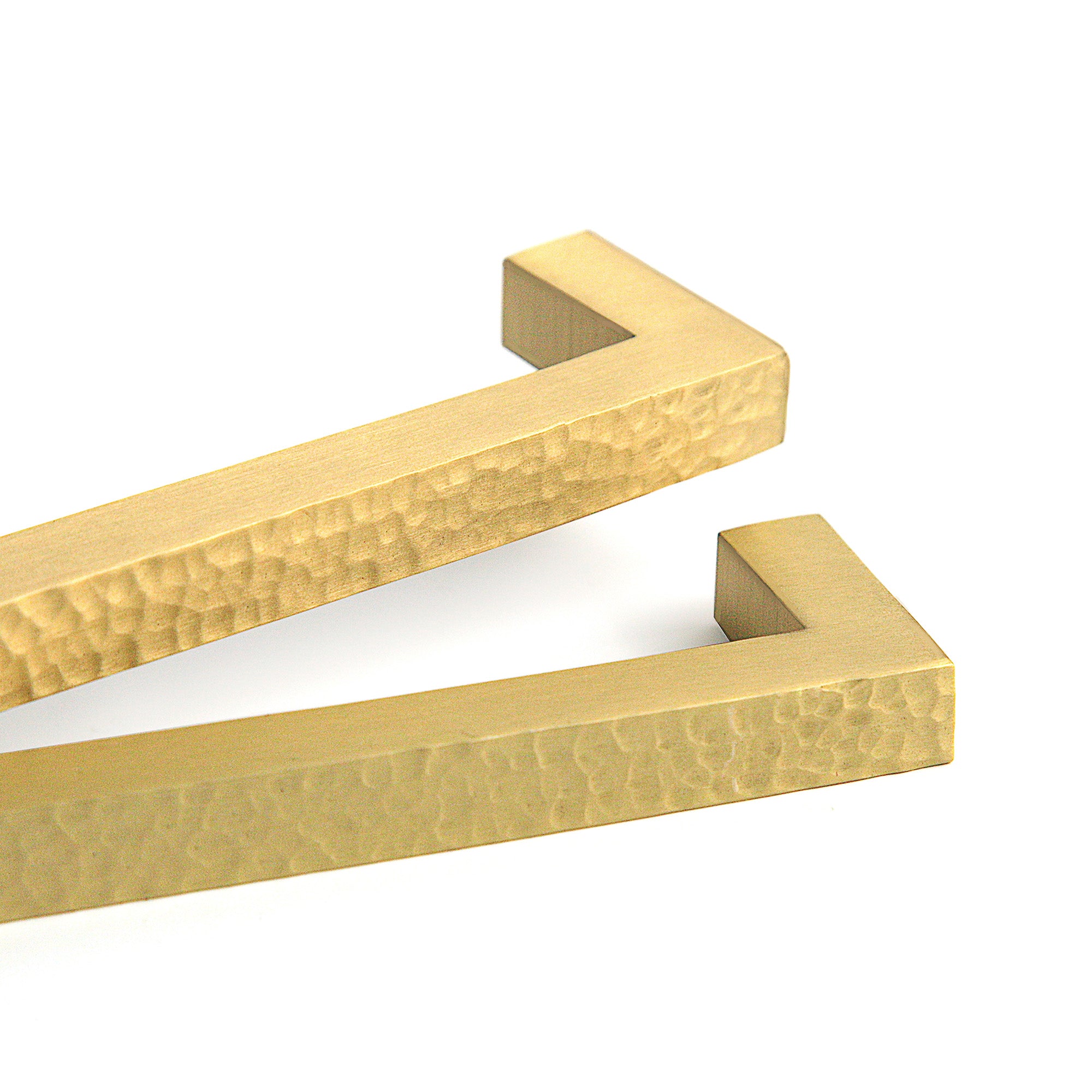 Hammered Brass Slim 18" Panel Appliance Bar Pull - Modern