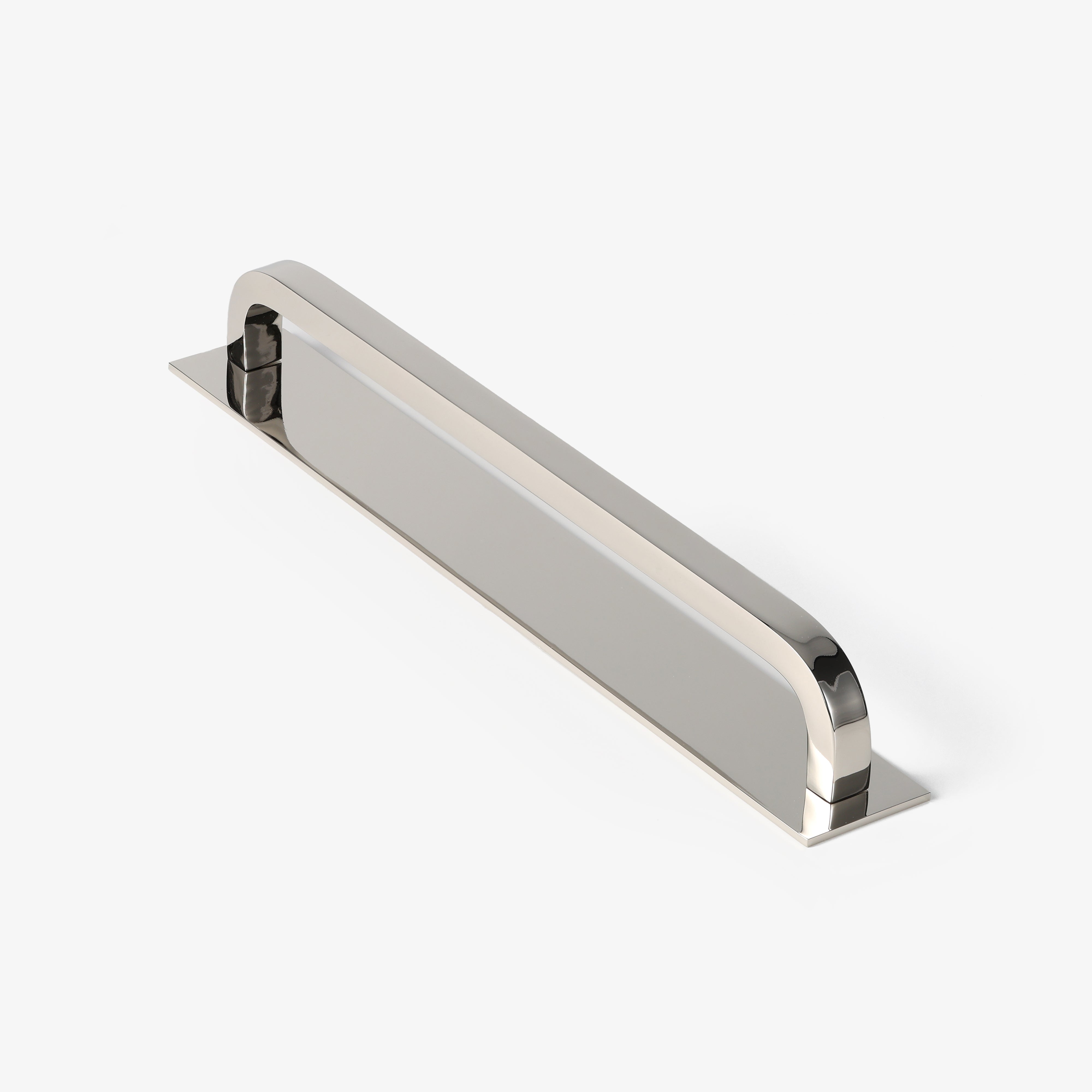 Oxford Polished Nickel Panel Appliance Pull with Backplate - Slim
