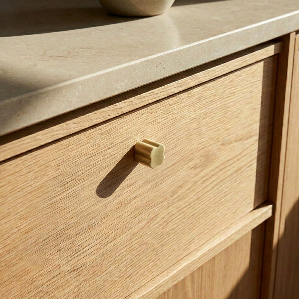Clover Modern Brass Cabinet Knob