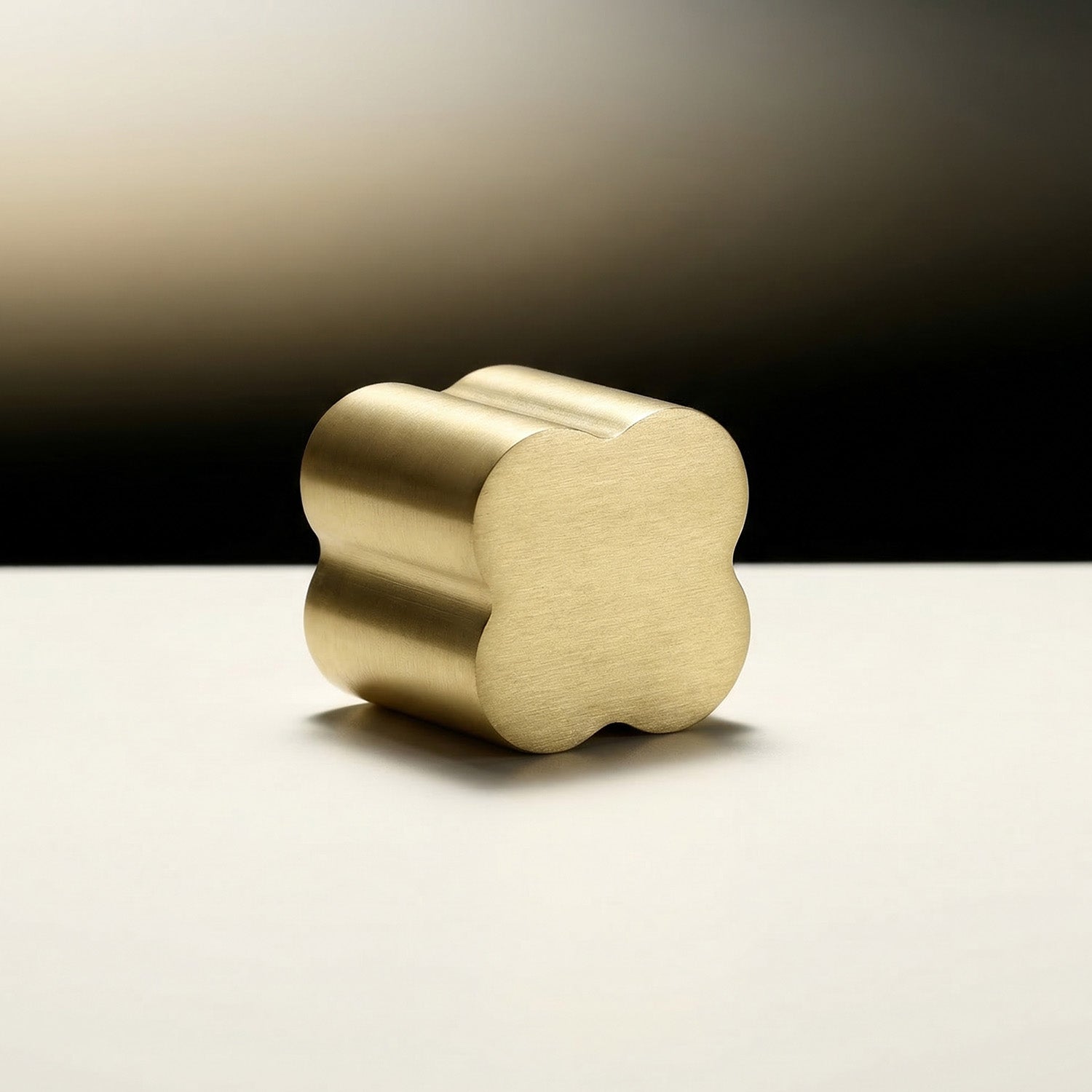 Clover Modern Brass Cabinet Knob