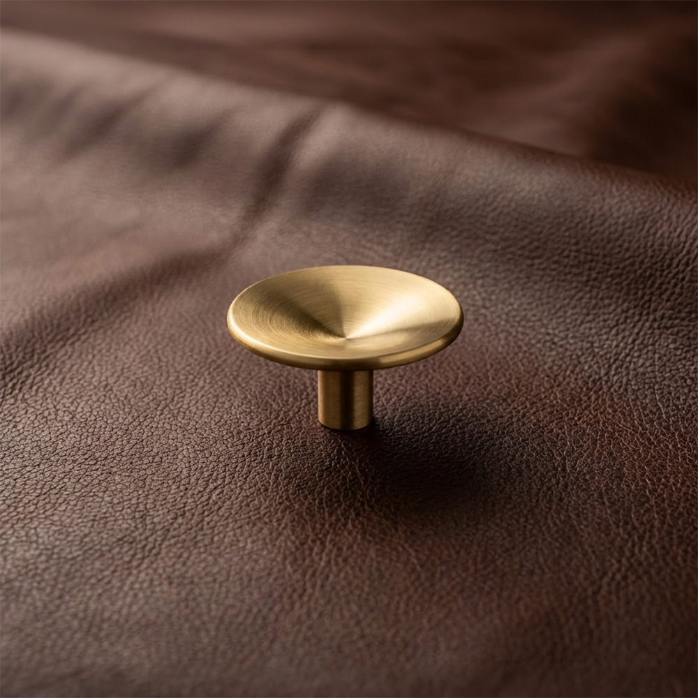 Dish Brass Mid-Century Modern Cabinet Knob