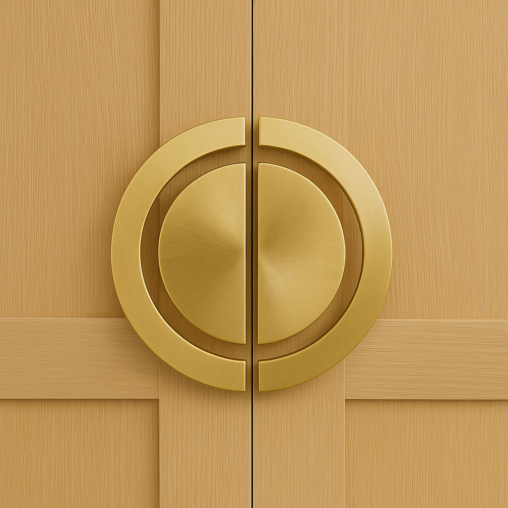 Brass Half Moon Semi Circle Cabinet Pulls (4 PULLS)