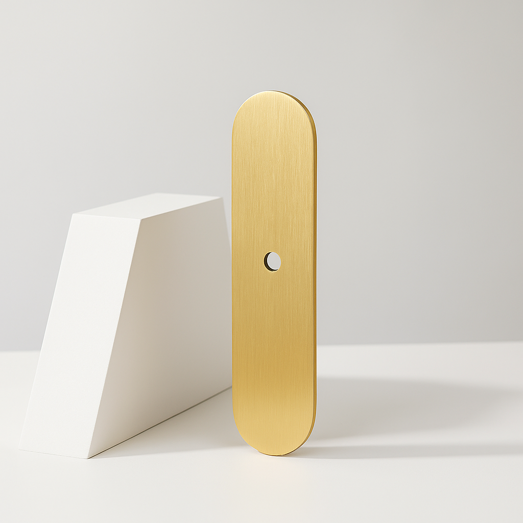 4.25" x 1" Brass Knob Backplate | Modern