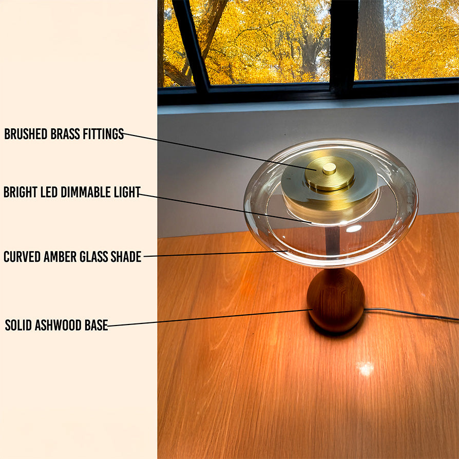 Franko Modern LED Wood Table Lamp - Dimmable