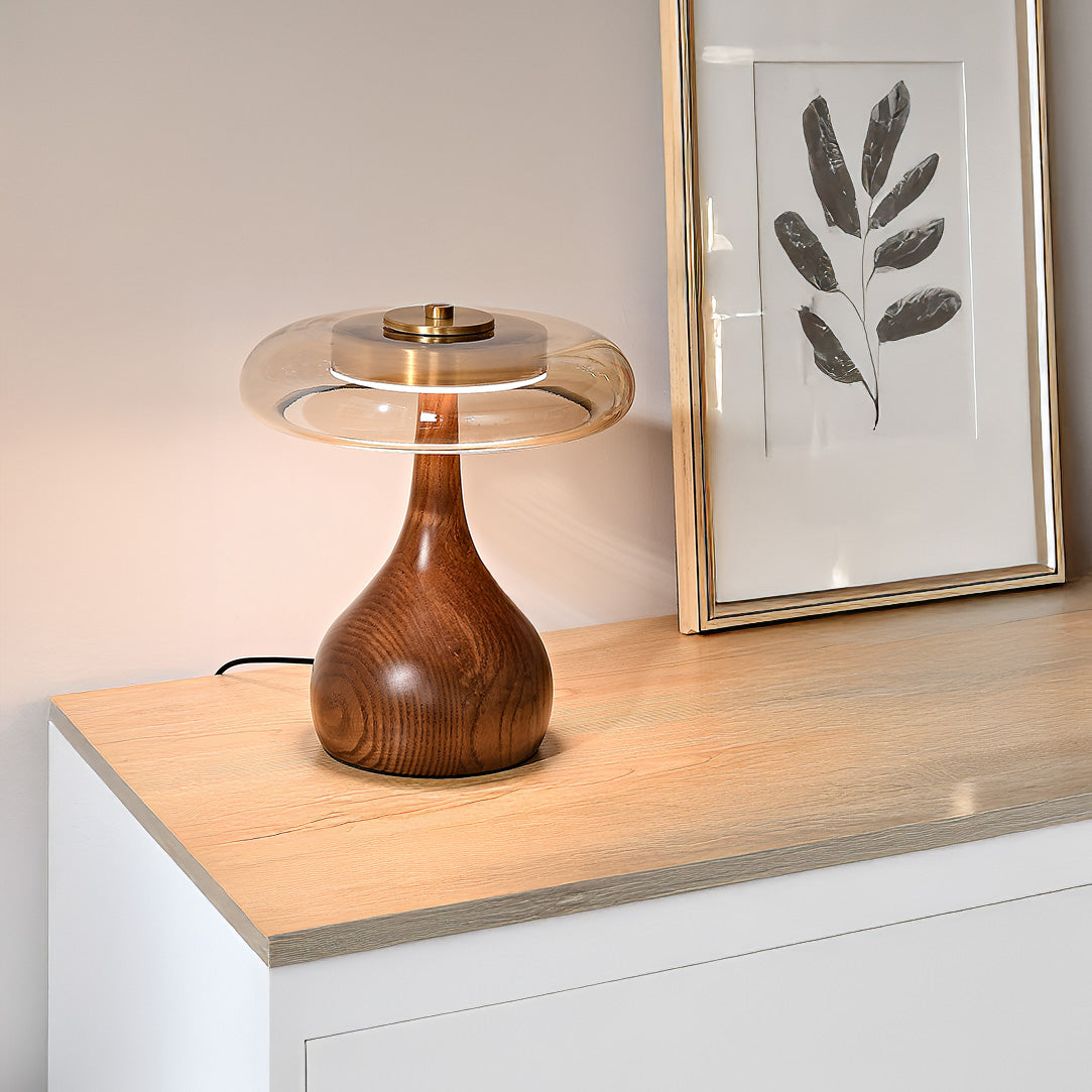 Franko Modern LED Wood Table Lamp - Dimmable
