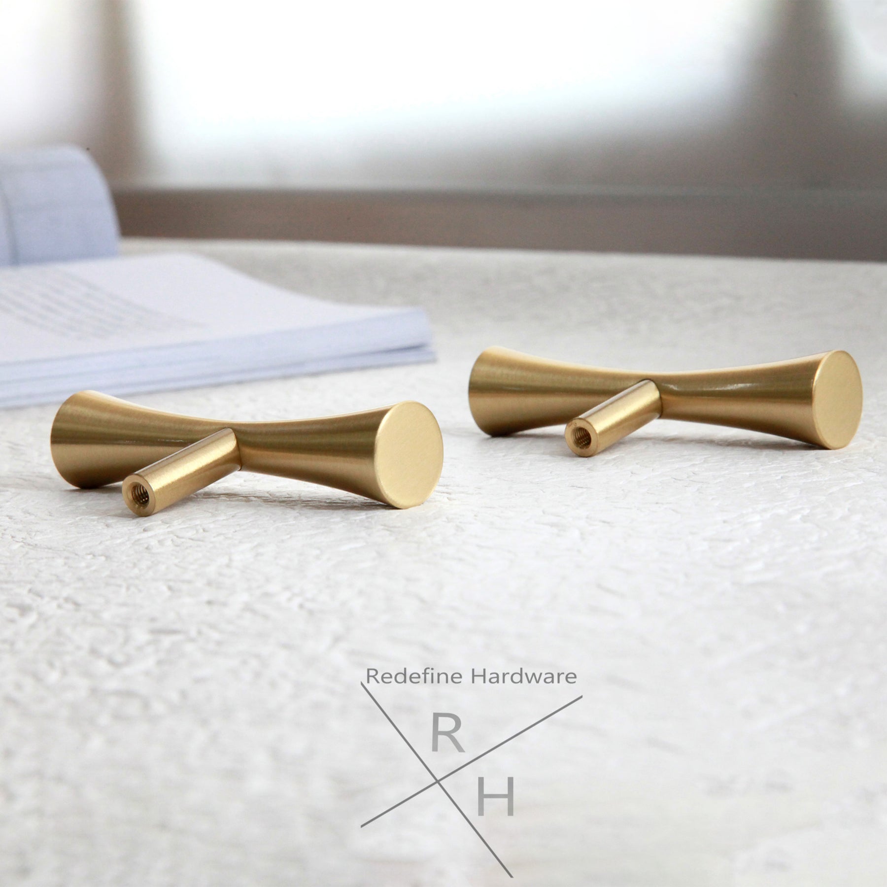 Ravenna Mid-Century Modern Brass Cabinet Hardware Knob