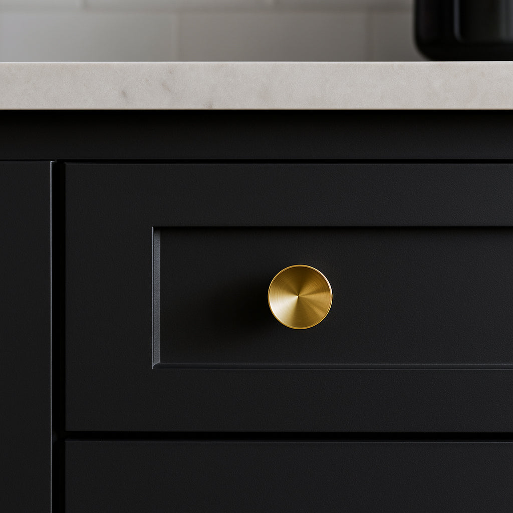 Dish Brass Mid-Century Modern Cabinet Knob