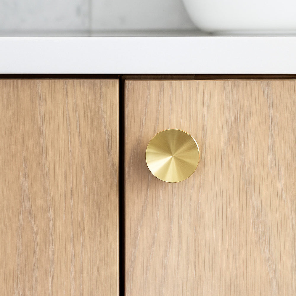Dish Brass Mid-Century Modern Cabinet Knob