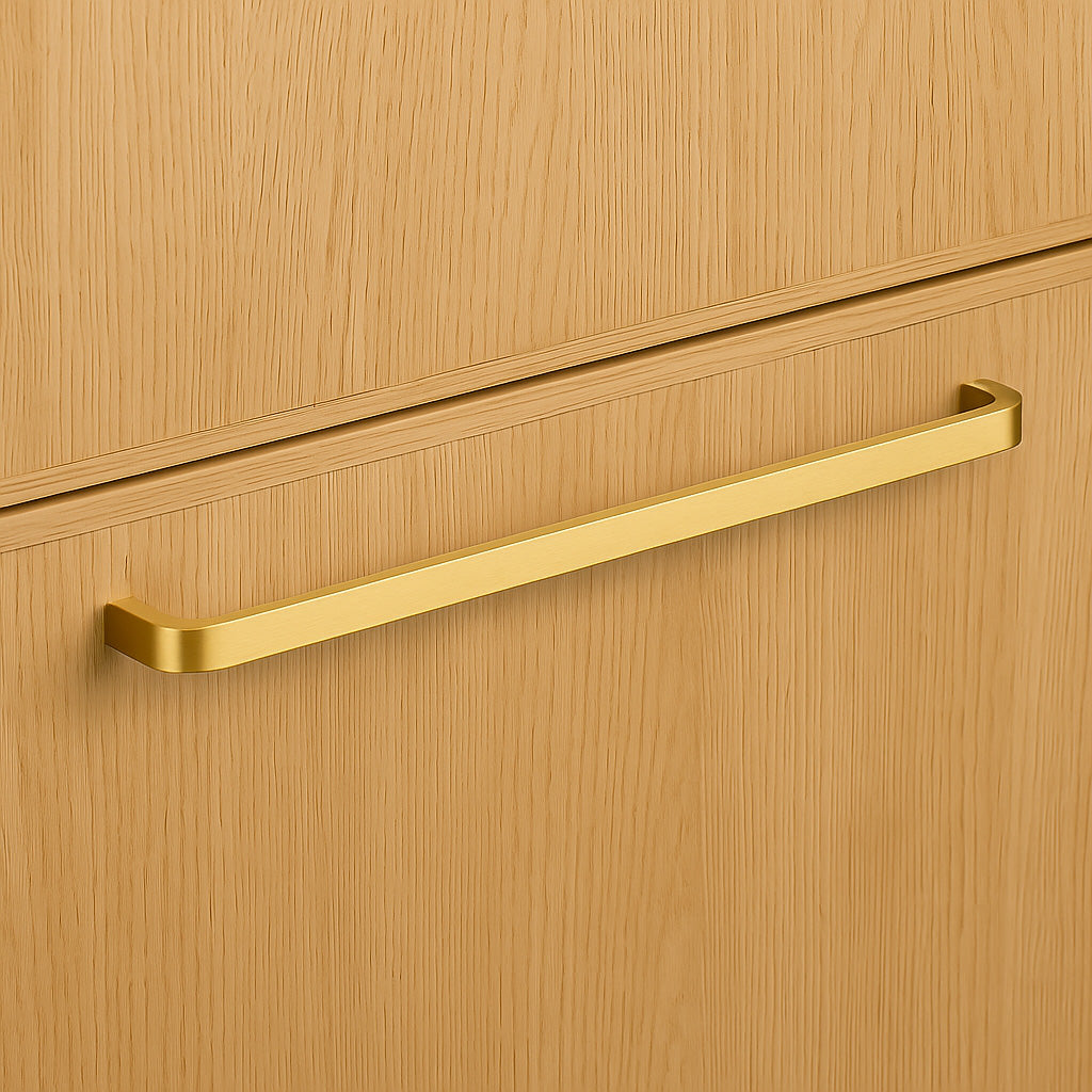 25 Inch Brass Appliance Pull - Mid Century