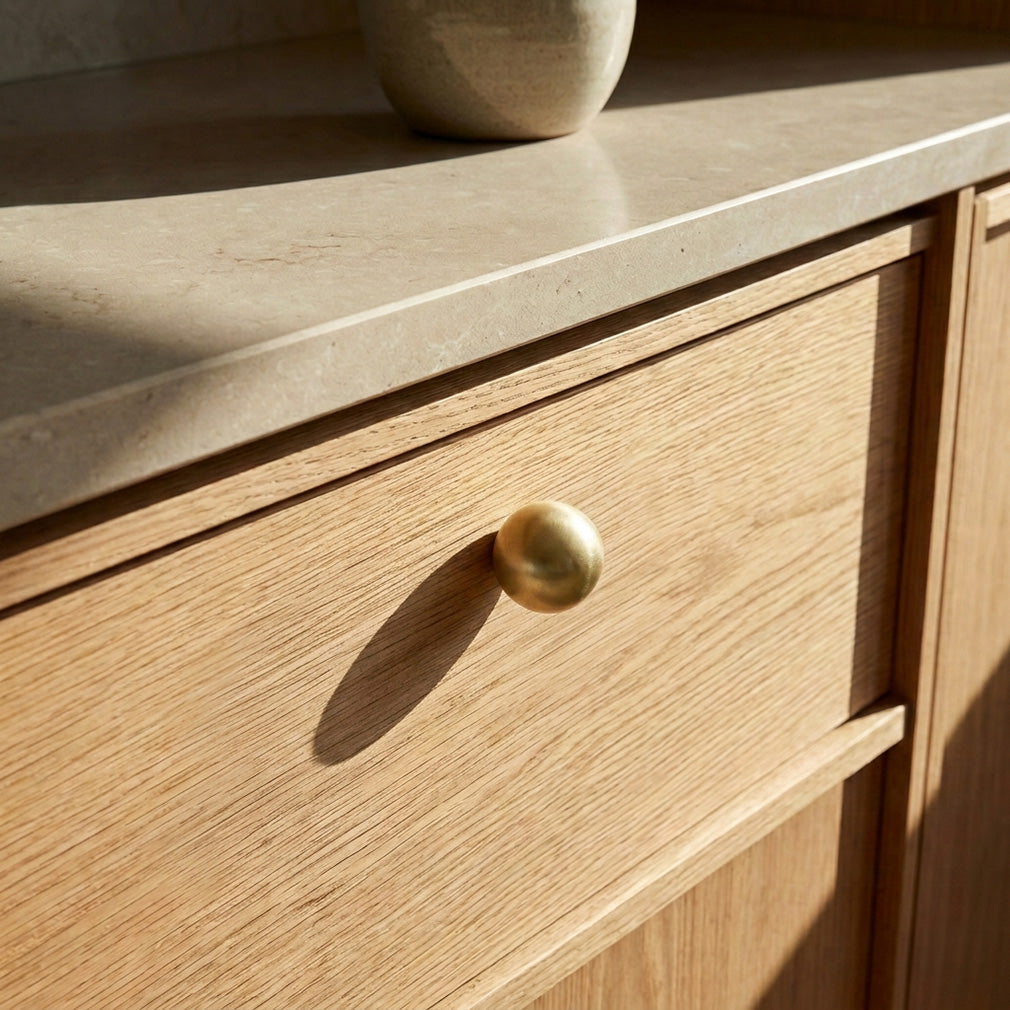 Berlin Brass Sphere Cabinet Knob 1.25" Diameter