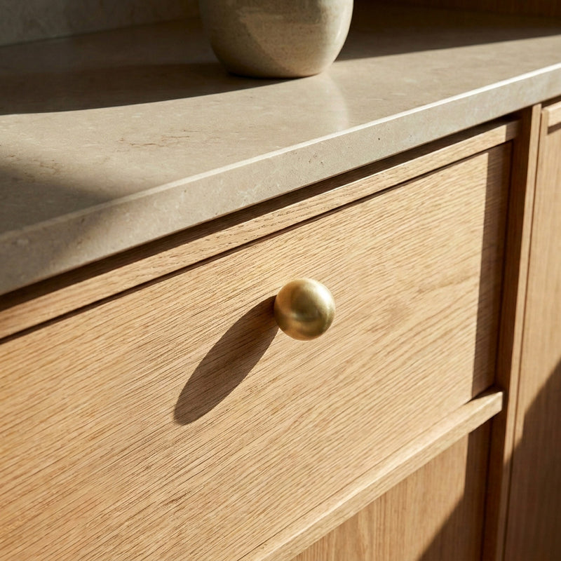 Berlin Brass Sphere Cabinet Knob 1.25" Diameter