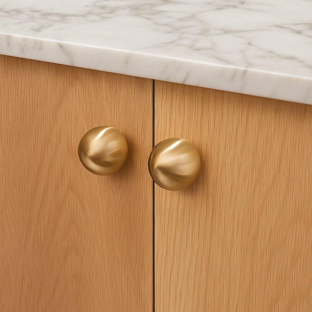 Berlin Brass Sphere Cabinet Knob 1.25" Diameter