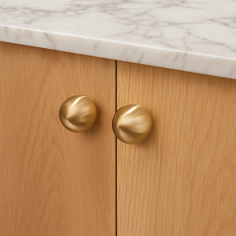Berlin Brass Sphere Cabinet Knob 1.25" Diameter